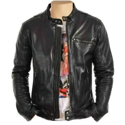 Arthur Classic Cafe Racer Leather Jacket
