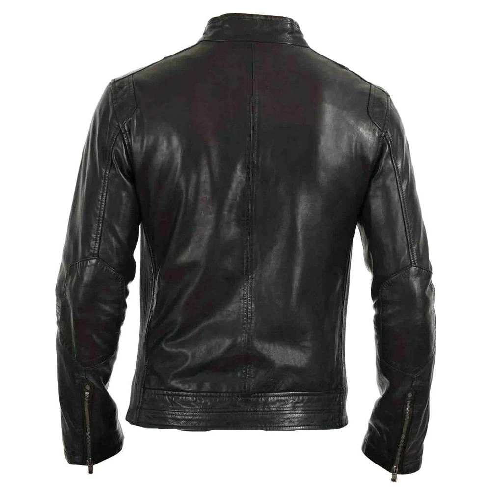 Arthur Classic Cafe Racer Leather Jacket 5 Arthur Classic Cafe Racer Leather Jacket - Image 3