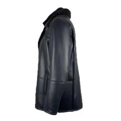 Alex's Black Shearling Driving Coat -Leather Clothing Store B 4