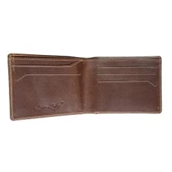 Brown Bi-fold Horsehide Leather Wallet 9 Brown Bi-fold Horsehide Leather Wallet -Leather Clothing Store B2