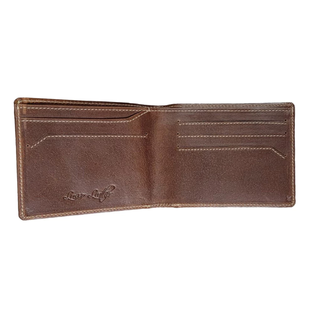 Brown Bi-fold Horsehide Leather Wallet 6 Brown Bi-fold Horsehide Leather Wallet - Image 4