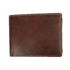 Brown Bi-fold Horsehide Leather Wallet