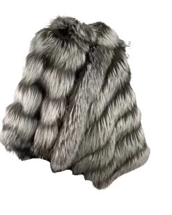Women's Silver Fox Fur Cape/poncho