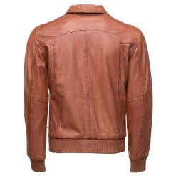 Beltrans Sand Washed Leather Jacket With Stretch Leather Hems & Cuffs -Leather Clothing Store Beltranssandwashedleatherjacketwithstretchleatherhems cuffs 1