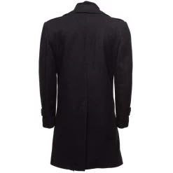 Black Wool 3/4 Length Trench Coat -Leather Clothing Store BlackWool3 4lengthtrenchcoat 2