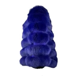 Women's Blue Fox Fur Cape/ Poncho 8 Women's Blue Fox Fur Cape/ Poncho -Leather Clothing Store Blue 3