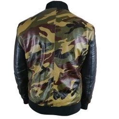 Bomber Camouflage Military Print Leather Jacket With Back Sleeves 8 Bomber Camouflage Military Print Leather Jacket With Back Sleeves -Leather Clothing Store BomberCamouflageMilitaryprintleatherjacketwithBacksleeves 2