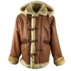 Steve HartĀ Tan Brown Shearling Duffle Coat 2 Steve HartĀ Tan Brown Shearling Duffle Coat -Leather Clothing Store BrownShearlingHooded 1