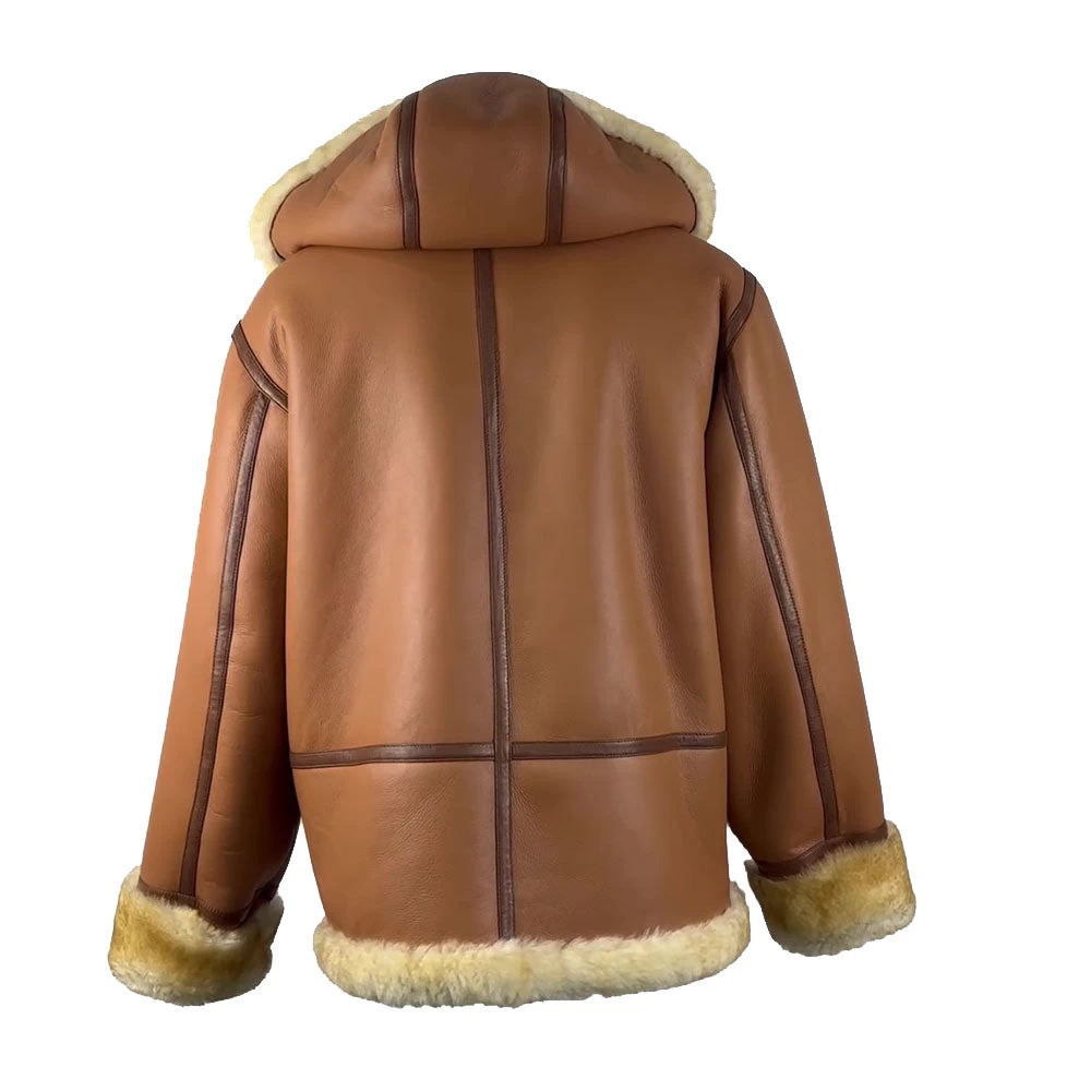 Steve Hart Tan Brown Shearling Duffle Coat 4 Steve Hart Tan Brown Shearling Duffle Coat - Image 2