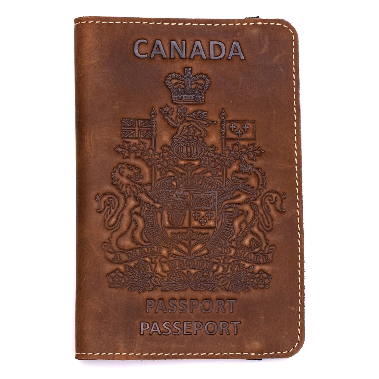Canadian Brown Leather Passport Cover And Travel Wallet 3 Canadian Brown Leather Passport Cover And Travel Wallet