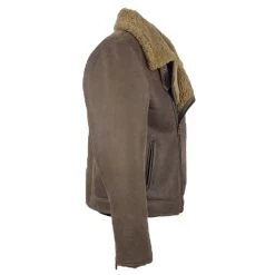 Carter's Brown Biker Shearling Jacket -Leather Clothing Store Carterbrown 3