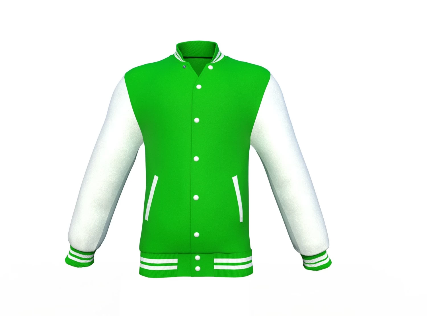 Light Green Varsity Letterman Jacket With White Sleeves 15 Light Green Varsity Letterman Jacket With White Sleeves - Image 13
