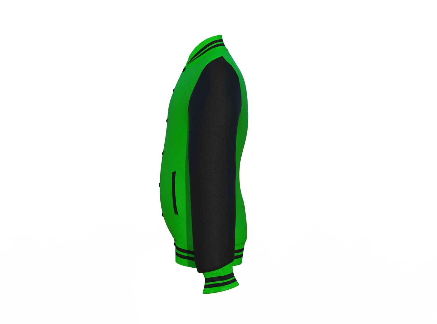 Light Green Varsity Letterman Jacket With Black Sleeves 11 Light Green Varsity Letterman Jacket With Black Sleeves - Image 9