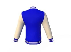 Blue Varsity Letterman Jacket With Cream Sleeves 20 Blue Varsity Letterman Jacket With Cream Sleeves -Leather Clothing Store Collar 1 392569e6 405e 4e6d 9874 fe7e3e4e8b75