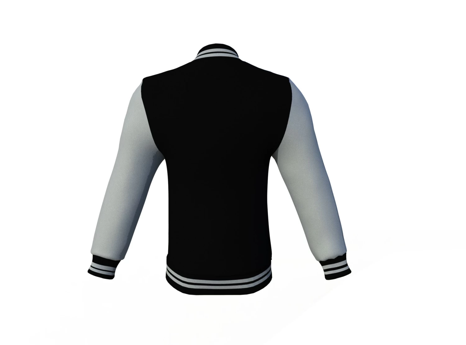 Black Varsity Letterman Jacket With Grey Sleeves 7 Black Varsity Letterman Jacket With Grey Sleeves - Image 5