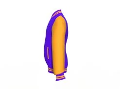 Purple Varsity Letterman Jacket With Gold Sleeves -Leather Clothing Store Collar 1 7c2b6f7b c6b6 4a90 a2b7 ae0fc9ad96bb