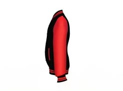 Black Varsity Letterman Jacket With Red Sleeves -Leather Clothing Store Collar 1 8c4da01a f819 4e37 b70b 0b4b6a429200