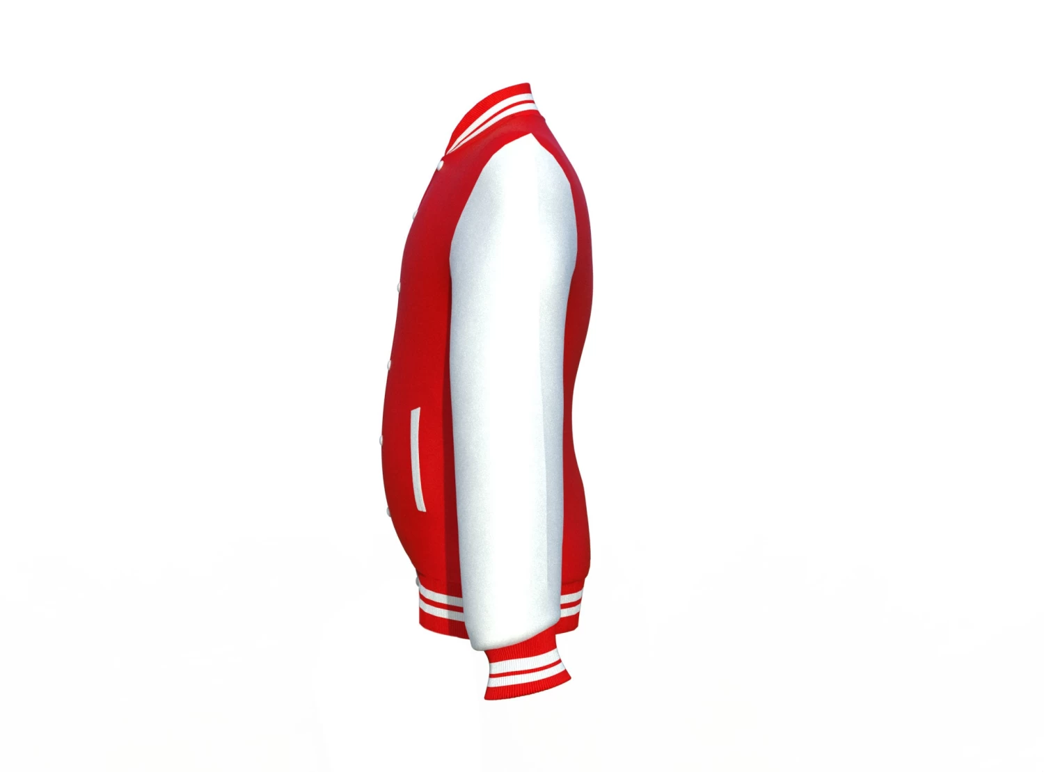 Red Varsity Letterman Jacket With White Sleeves 11 Red Varsity Letterman Jacket With White Sleeves - Image 9