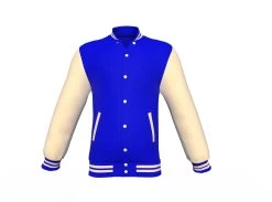 Blue Varsity Letterman Jacket With Cream Sleeves 28 Blue Varsity Letterman Jacket With Cream Sleeves -Leather Clothing Store Collar 1 9b91fc8f db07 4913 8f50 c4143a973ae0