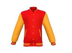 Red Varsity Letterman Jacket With Gold Sleeves 28 Red Varsity Letterman Jacket With Gold Sleeves -Leather Clothing Store Collar 1 a2482be5 f6b7 41a7 a263 88b7f3e8bc09