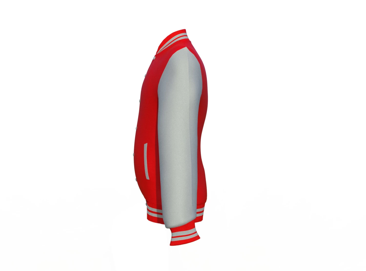 Red Varsity Letterman Jacket With Grey Sleeves 11 Red Varsity Letterman Jacket With Grey Sleeves - Image 9