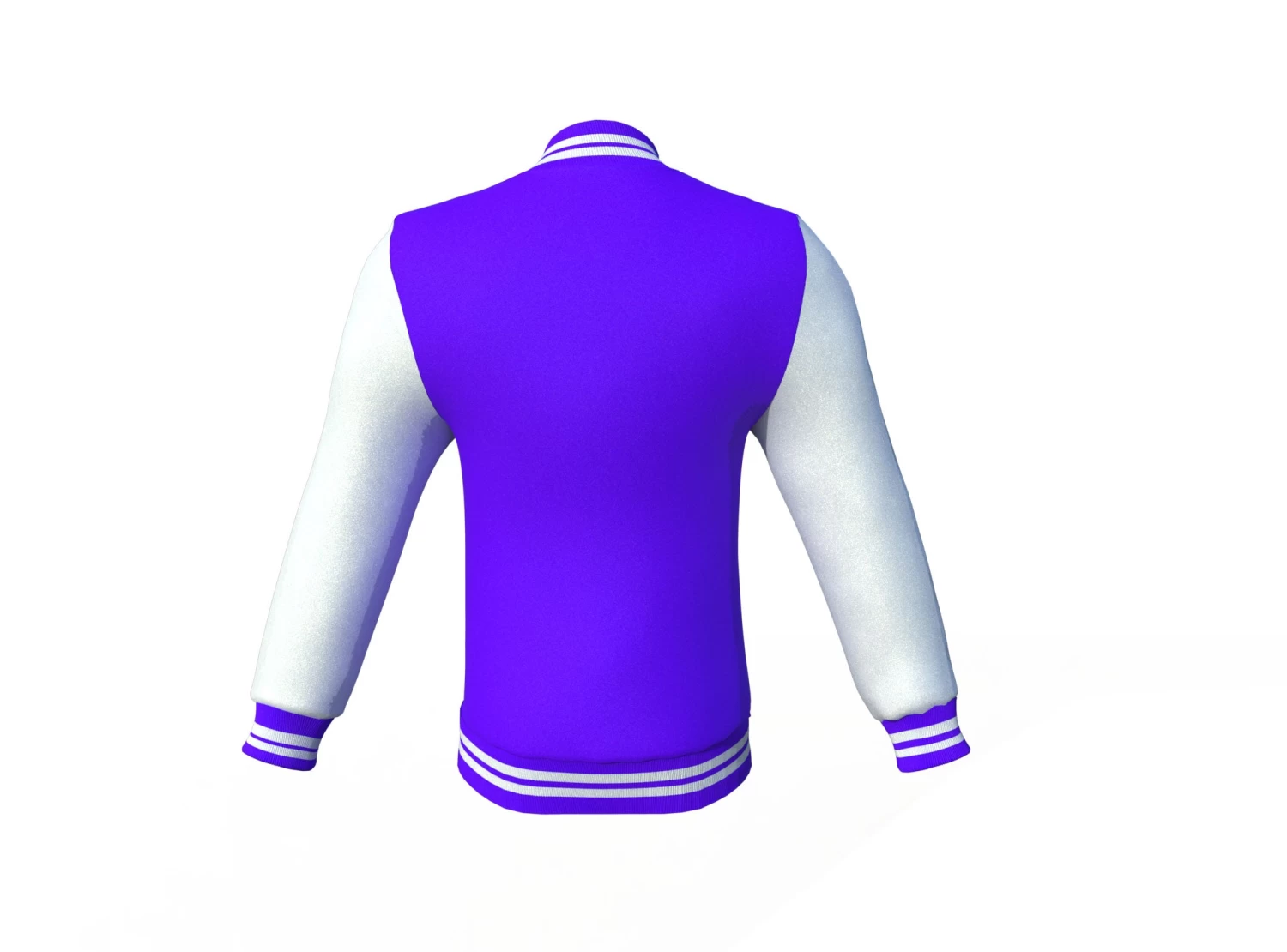 Purple Varsity Letterman Jacket With White Sleeves 7 Purple Varsity Letterman Jacket With White Sleeves - Image 5