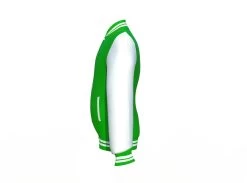 Light Green Varsity Letterman Jacket With White Sleeves 24 Light Green Varsity Letterman Jacket With White Sleeves -Leather Clothing Store Collar 1 d9a1b347 11de 4d8a 9f68 62d43c83431d