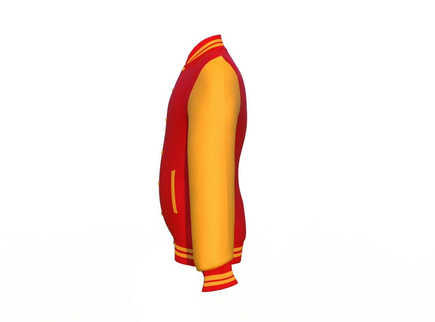 Red Varsity Letterman Jacket With Gold Sleeves 11 Red Varsity Letterman Jacket With Gold Sleeves - Image 9