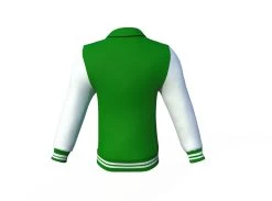 Dark Green Varsity Letterman Jacket With White Sleeves 21 Dark Green Varsity Letterman Jacket With White Sleeves -Leather Clothing Store Collar 2 016d6b16 c664 4617 9312 bc6b6b907af7