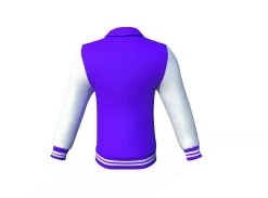 Purple Varsity Letterman Jacket With White Sleeves 21 Purple Varsity Letterman Jacket With White Sleeves -Leather Clothing Store Collar 2 061fdcbc 623e 4ef8 b895 379615723a84
