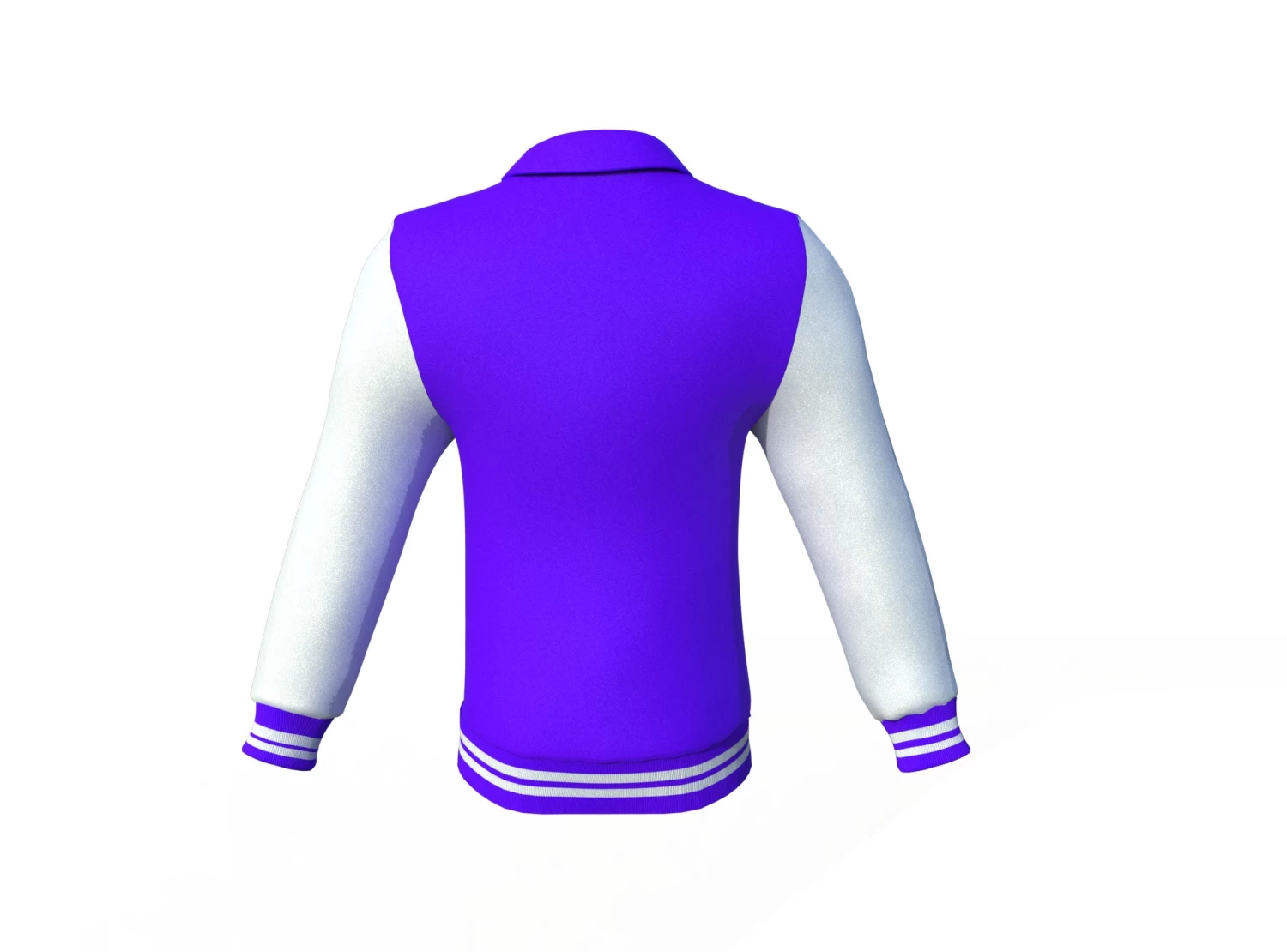 Purple Varsity Letterman Jacket With White Sleeves 8 Purple Varsity Letterman Jacket With White Sleeves - Image 6