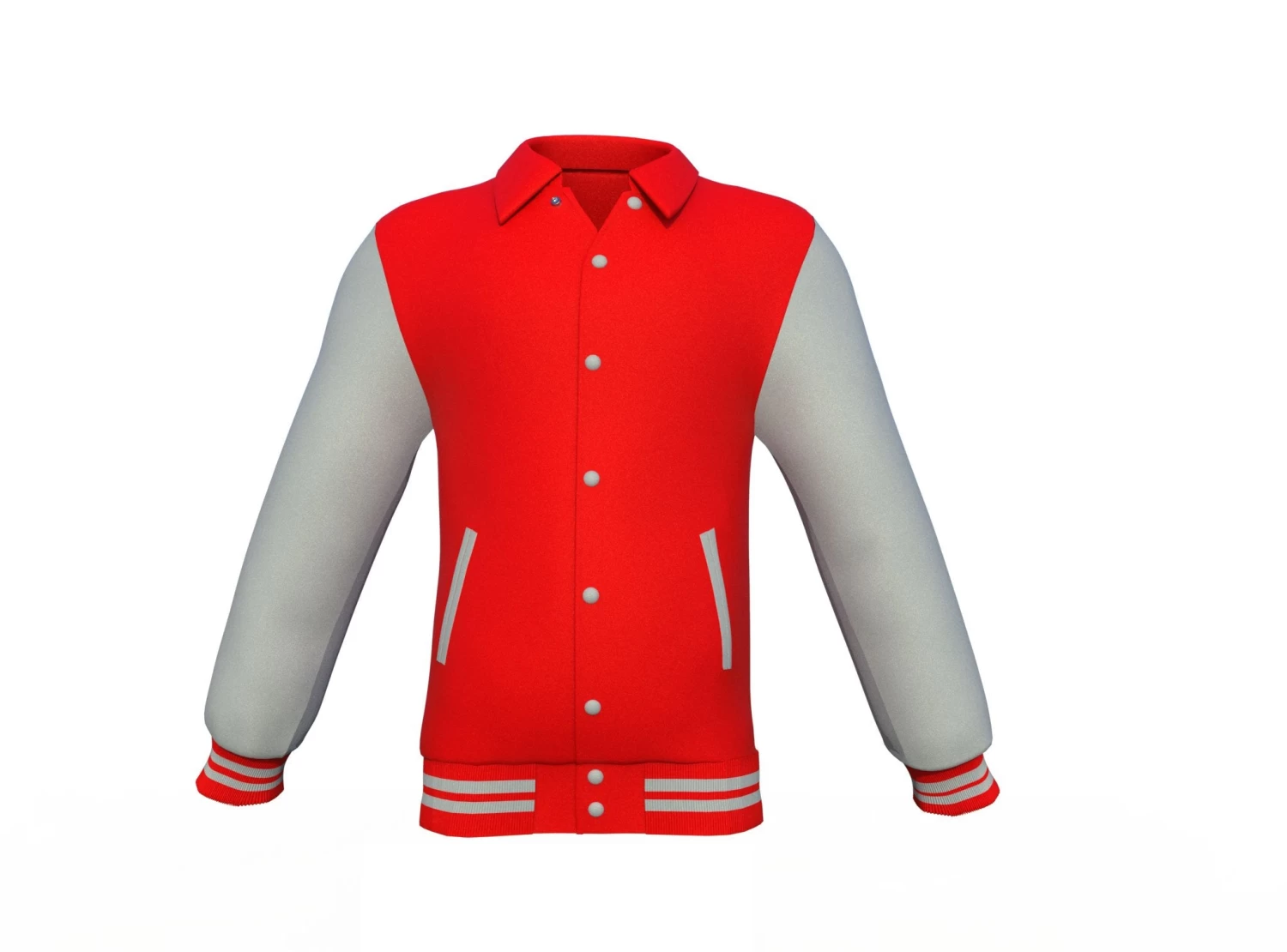 Red Varsity Letterman Jacket With Grey Sleeves 16 Red Varsity Letterman Jacket With Grey Sleeves - Image 14