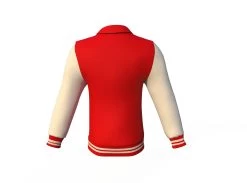 Red Varsity Letterman Jacket With Cream Sleeves -Leather Clothing Store Collar 2 39fb7899 d1c1 4d58 9c4a bbb5431d43f9