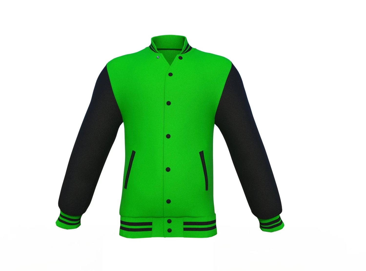 Light Green Varsity Letterman Jacket With Black Sleeves 15 Light Green Varsity Letterman Jacket With Black Sleeves - Image 13