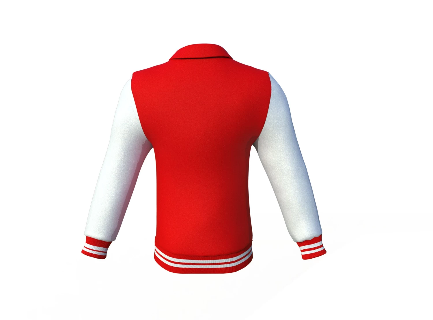Red Varsity Letterman Jacket With White Sleeves 8 Red Varsity Letterman Jacket With White Sleeves - Image 6