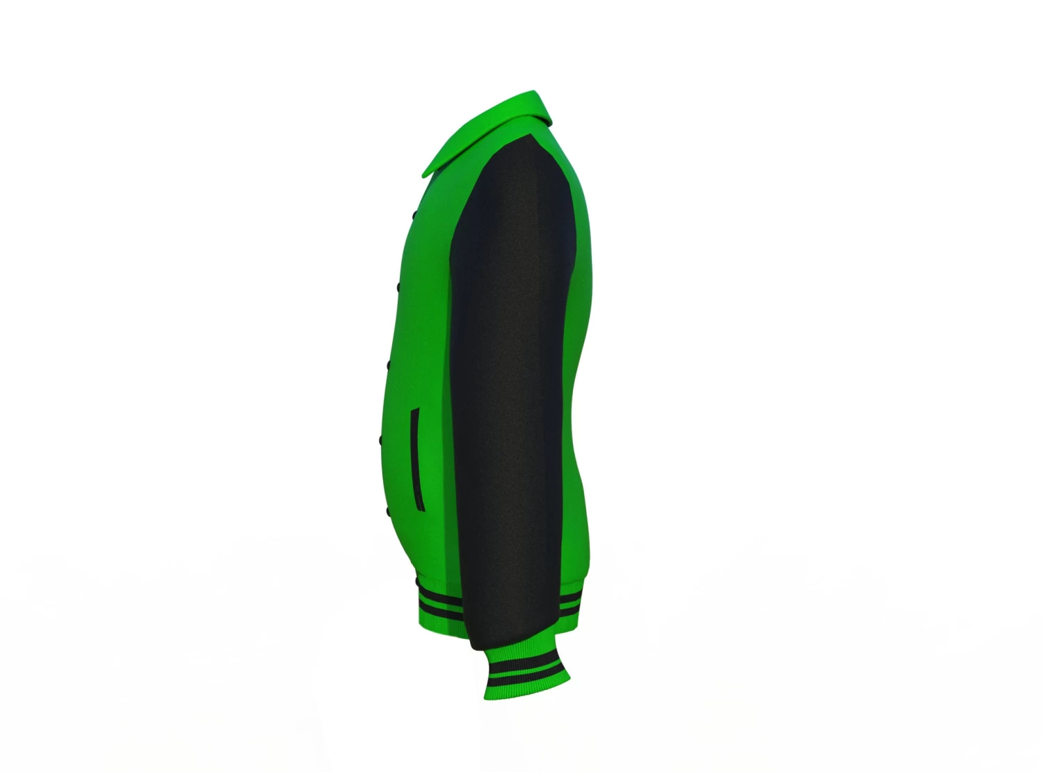 Light Green Varsity Letterman Jacket With Black Sleeves 12 Light Green Varsity Letterman Jacket With Black Sleeves - Image 10