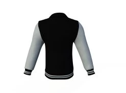 Black Varsity Letterman Jacket With Grey Sleeves 21 Black Varsity Letterman Jacket With Grey Sleeves -Leather Clothing Store Collar 2 b48766af 89df 42bd ac1c b1b02f03aa0a