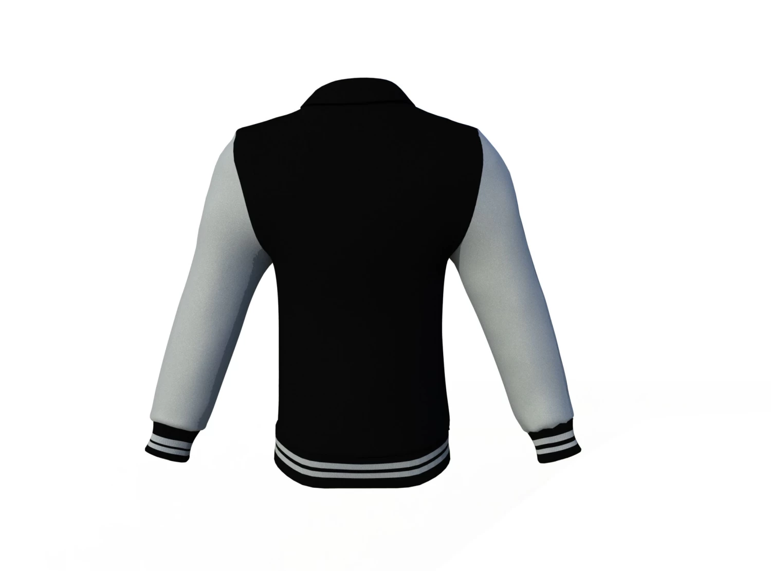 Black Varsity Letterman Jacket With Grey Sleeves 8 Black Varsity Letterman Jacket With Grey Sleeves - Image 6