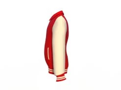 Red Varsity Letterman Jacket With Cream Sleeves -Leather Clothing Store Collar 2 df291471 1556 4456 8c30 8e92df54a02e