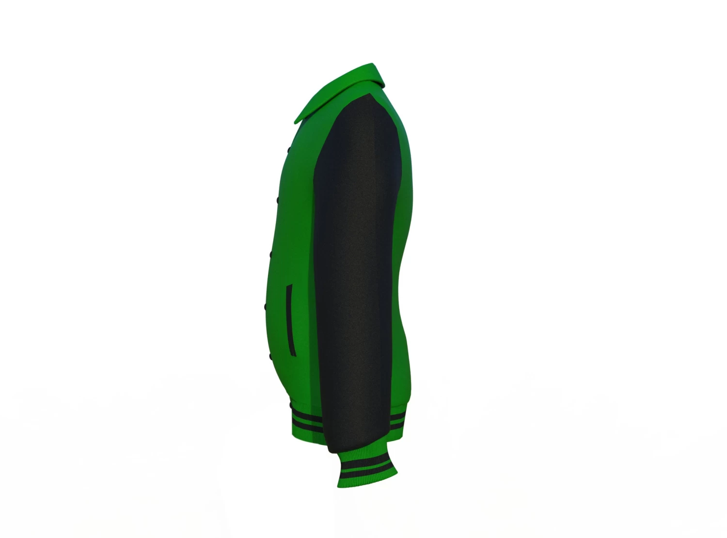 Dark Green Varsity Letterman Jacket With Black Sleeves 12 Dark Green Varsity Letterman Jacket With Black Sleeves - Image 10