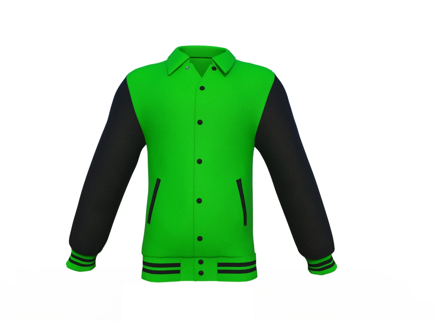 Light Green Varsity Letterman Jacket With Black Sleeves 16 Light Green Varsity Letterman Jacket With Black Sleeves - Image 14