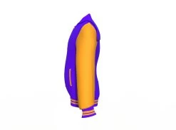 Purple Varsity Letterman Jacket With Gold Sleeves -Leather Clothing Store Collar 3 5d07fabf 8679 4fb0 8314 8e62ea7ffa6a