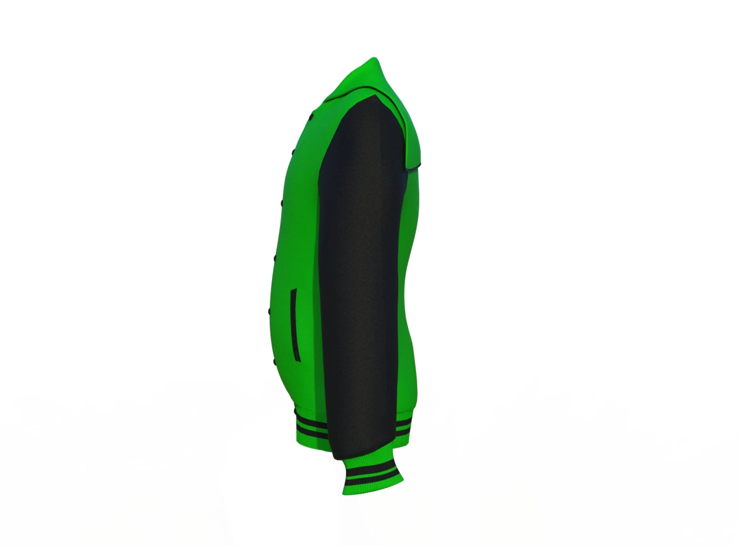 Light Green Varsity Letterman Jacket With Black Sleeves 13 Light Green Varsity Letterman Jacket With Black Sleeves - Image 11