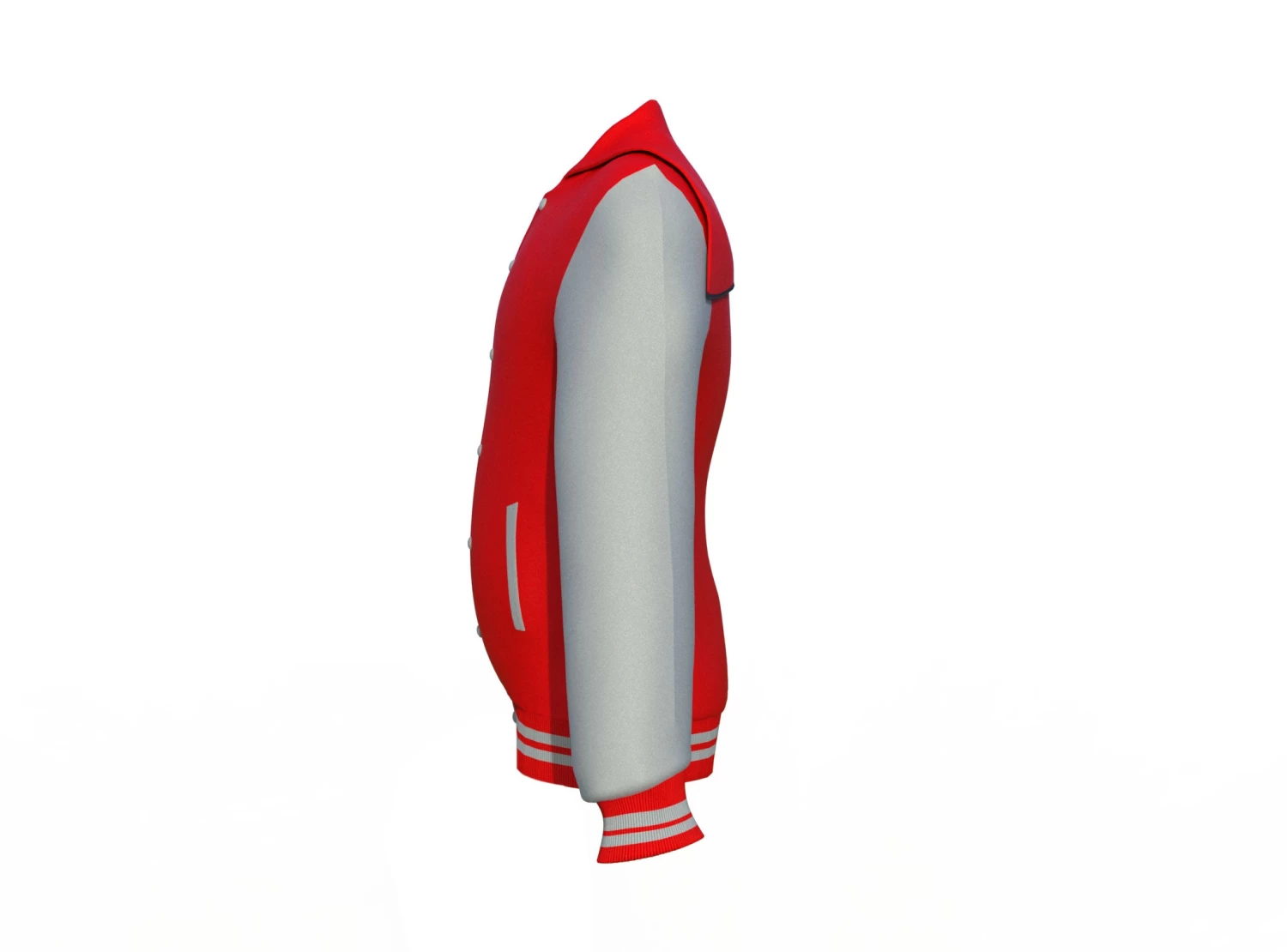 Red Varsity Letterman Jacket With Grey Sleeves 13 Red Varsity Letterman Jacket With Grey Sleeves - Image 11