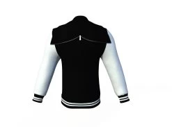 Black Varsity Letterman Jacket With White Sleeves -Leather Clothing Store Collar 3 eba4bb22 3a7e 4839 9839 b117223f69bc