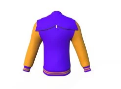 Purple Varsity Letterman Jacket With Gold Sleeves -Leather Clothing Store Collar 3 f6153489 30a9 423c bc26 0863f48aa196