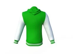 Light Green Varsity Letterman Jacket With White Sleeves 23 Light Green Varsity Letterman Jacket With White Sleeves -Leather Clothing Store Collar 4 084a5b62 3a3a 4d17 be54 878dba6cb3eb