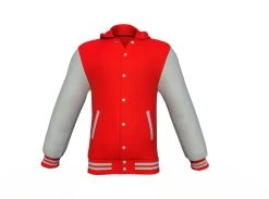 Red Varsity Letterman Jacket With Grey Sleeves 19 Red Varsity Letterman Jacket With Grey Sleeves -Leather Clothing Store Collar 4 27394be1 888e 4f82 87d3 3acd14f81c87