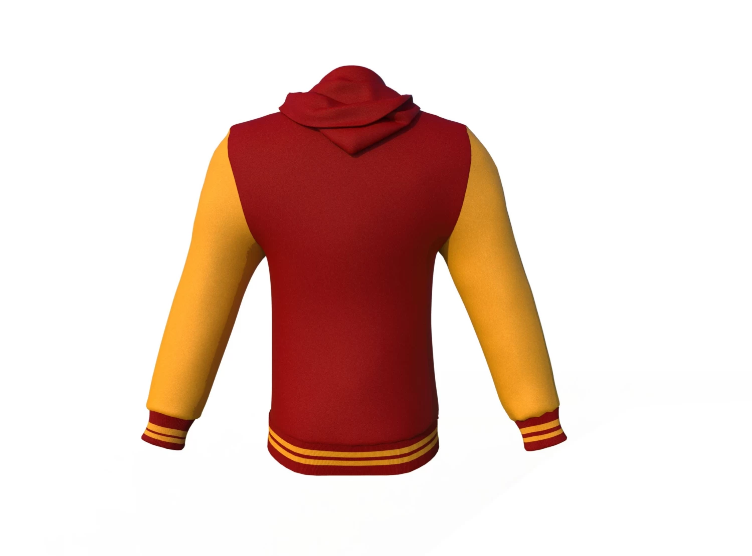 Maroon Varsity Letterman Jacket With Gold Sleeves 10 Maroon Varsity Letterman Jacket With Gold Sleeves - Image 8