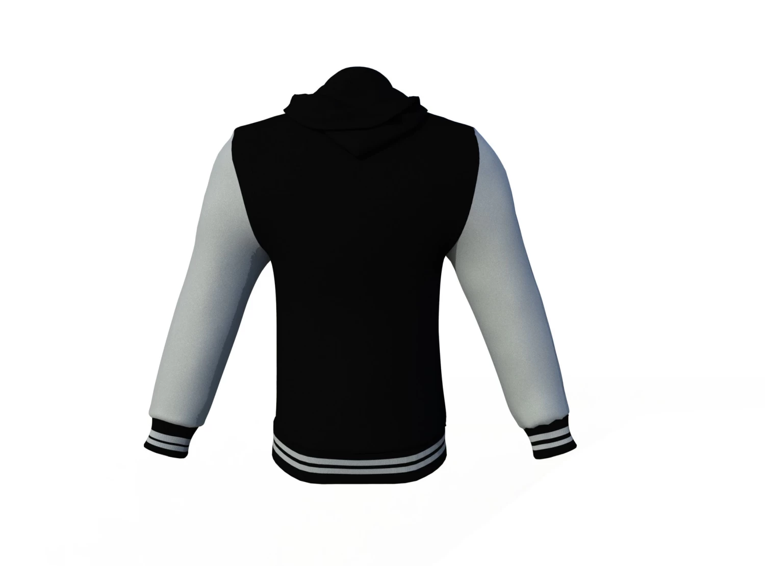Black Varsity Letterman Jacket With Grey Sleeves 10 Black Varsity Letterman Jacket With Grey Sleeves - Image 8